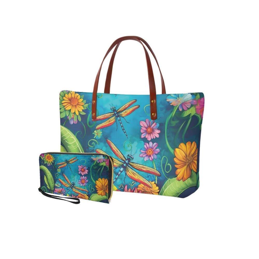3603 Dragonfly Top Handle Tote Shoulder Bag , Large Casual Handbag